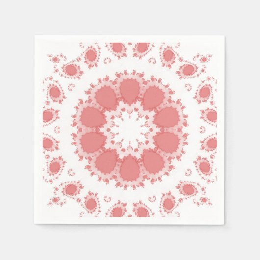 Serviette En Papier Fleurs roses (Devant)