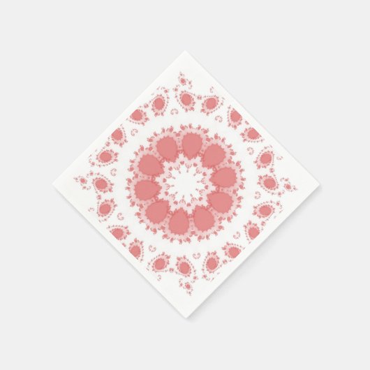 Serviette En Papier Fleurs roses (Coin)