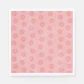 Serviette En Papier Fleurs roses (Devant)