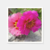 Serviette En Papier Fleurs roses au soleil (Devant)