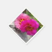 Serviette En Papier Fleurs roses au soleil (Coin)