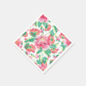 Serviette En Papier Fleurs roses brillantes Fille Motif (Coin)