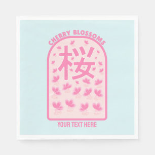 Serviette En Papier Fleurs roses de cerisier fleur Japon
