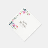 Serviette En Papier Fleurs Roses de Jardin (Coin)