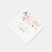Serviette En Papier Fleurs roses Elégant Botanique M et Mme Napkins (Coin)