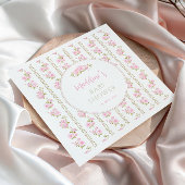 Serviette En Papier Fleurs roses élégantes vintage