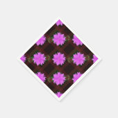 Serviette En Papier Fleurs roses et cellules rouges. Serviette en Papi (Coin)