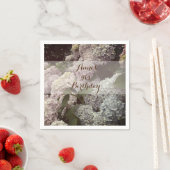 Serviette En Papier Fleurs roses Hydrangea 90e Anniversaire serviettes (En situation)