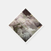 Serviette En Papier Fleurs roses Hydrangea 90e Anniversaire serviettes (Coin)