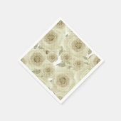 Serviette En Papier Fleurs roses imprimés floraux abstraits couleurs b (Coin)