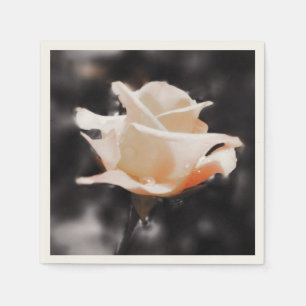 Serviette En Papier Fleurs Roses romantiques