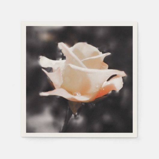 Serviette En Papier Fleurs Roses romantiques (Devant)