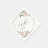 Serviette En Papier Fleurs Rouges, Fleurs Roses, Boho, Baby shower (Coin)