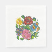 Serviette En Papier Fleurs rustiques hongroises (Devant)