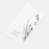 Serviette En Papier Fleurs sauvages audacieux (Coin)