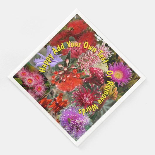Serviette En Papier Fleurs sauvages autochtones australiennes grandes (Coin)