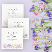 Serviette En Papier Fleurs sauvages - Bébé en baby shower fleuri