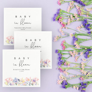 Serviette En Papier Fleurs sauvages - Bébé en fleurs baby shower