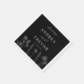 Serviette En Papier Fleurs sauvages blanches | Boho Chic Mariage (Coin)