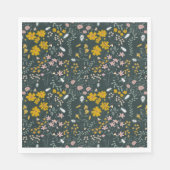 Serviette En Papier Fleurs sauvages bohémiens de la moutarde (Devant)