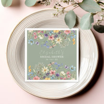Fleurs sauvages colorées douche de mariée vert sau