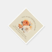 Serviette En Papier Fleurs sauvages d'aquarelle feuilles automne citat (Coin)