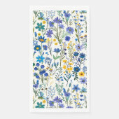 Serviette En Papier Fleurs sauvages de Jardin Bleu Rustique (Devant)