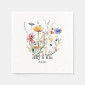 Serviette En Papier Fleurs sauvages de l'automne occidental Terra Cott (Devant)