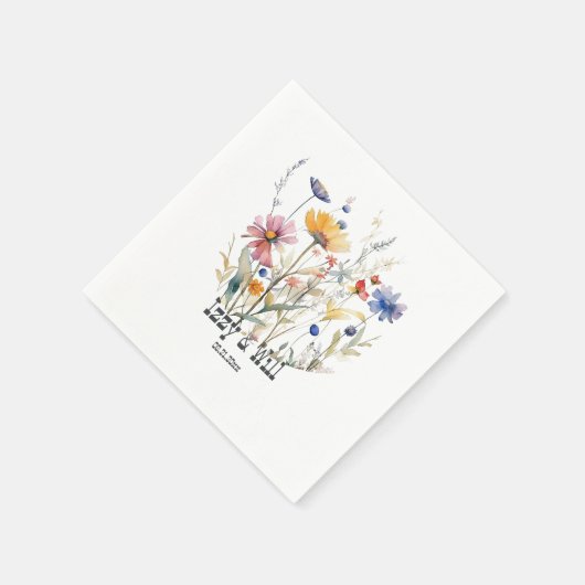 Serviette En Papier Fleurs sauvages de l'automne occidental Terra Cott (Coin)