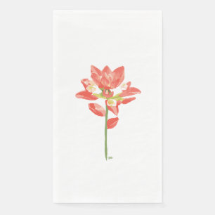 Serviette En Papier Fleurs sauvages du Texas - Pinceau indien, orange