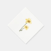 Serviette En Papier Fleurs sauvages du Texas - Tournesol, jaune (Coin)