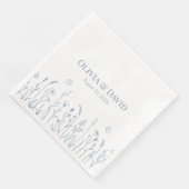 Serviette En Papier Fleurs sauvages et fichiers Butterfiles Mariage se (Coin)