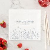 Serviette En Papier Fleurs sauvages et fichiers Butterfiles Mariage se (En situation)