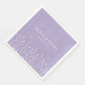Serviette En Papier Fleurs sauvages et fichiers Butterfiles Mariage se (Coin)