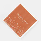Serviette En Papier Fleurs sauvages et fichiers Butterfiles Mariage se (Coin)