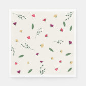 Serviette En Papier Fleurs sauvages floraux modernes et tendance (Devant)