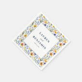 Serviette En Papier Fleurs Sauvages Joyeuses (Coin)