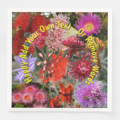 Serviette En Papier Fleurs Sauvages Natives Australiennes Grandes (Devant)