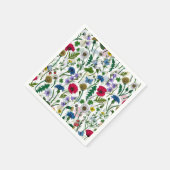 Serviette En Papier Fleurs sauvages sur blanc cassé (Coin)