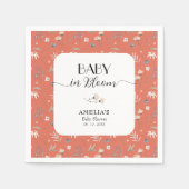 Serviette En Papier Fleurs sauvages sur le Baby shower de Terracotta (Devant)