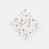 Serviette En Papier Fleurs sauvages violettes (Coin)