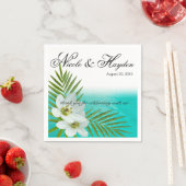 Serviette En Papier Fleurs tropicales de la plage d'Aloha (En situation)