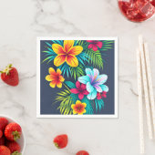Serviette En Papier Fleurs tropicales exotiques (En situation)