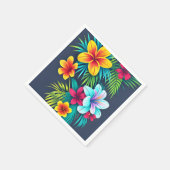 Serviette En Papier Fleurs tropicales exotiques (Coin)