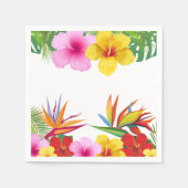 Serviette En Papier Fleurs tropicales personnalisées Hibiscus Party (Devant)