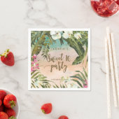 Serviette En Papier fleurs tropicales serviettes sucrées 16 fêtes (En situation)