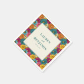 Serviette En Papier Fleurs Vintage Joyeuses (Coin)