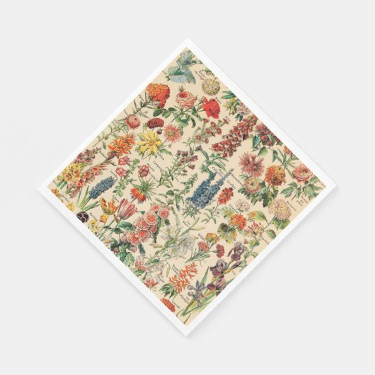 Serviette En Papier Fleurs vintages (Coin)