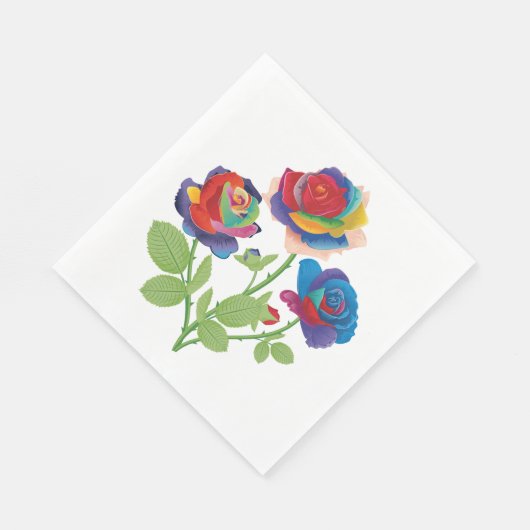 Serviette En Papier Fleurs vintages (Coin)