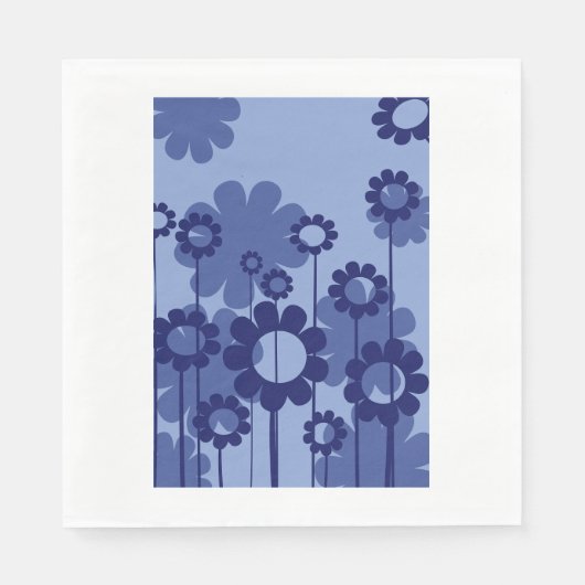 Serviette En Papier Fleurs violettes (Devant)
